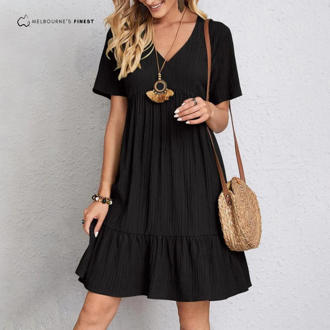Isabella | Flowy Dress with V-Neckline