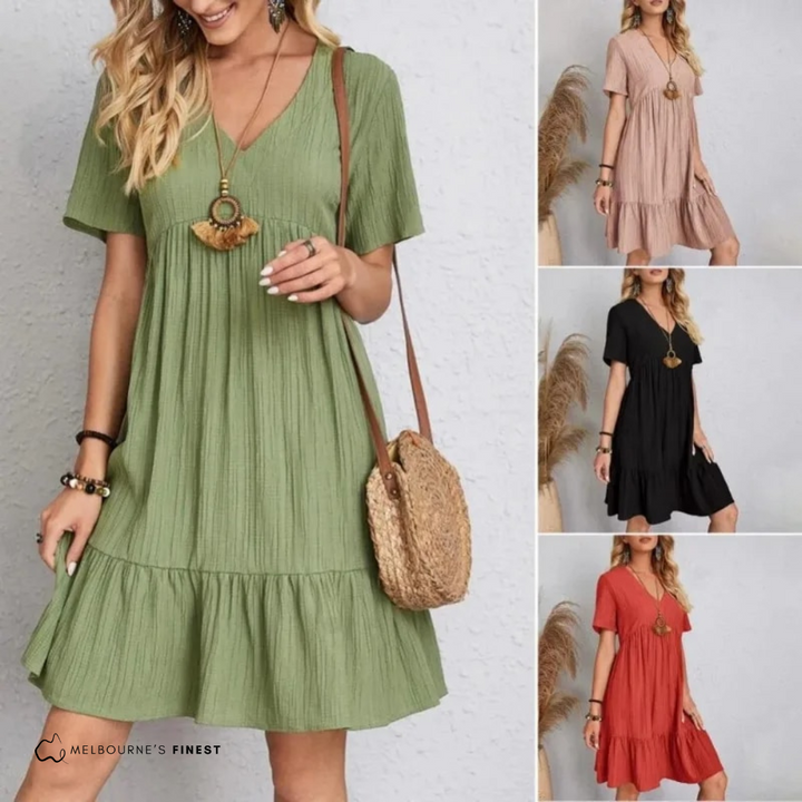 Isabella | Flowy Dress with V-Neckline