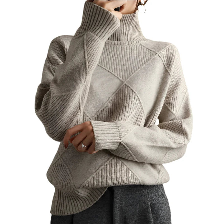 Talisa | Argyle Turtleneck Sweater