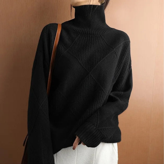 Talisa | Argyle Turtleneck Sweater
