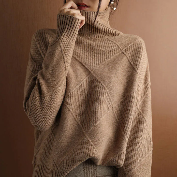 Talisa | Argyle Turtleneck Sweater