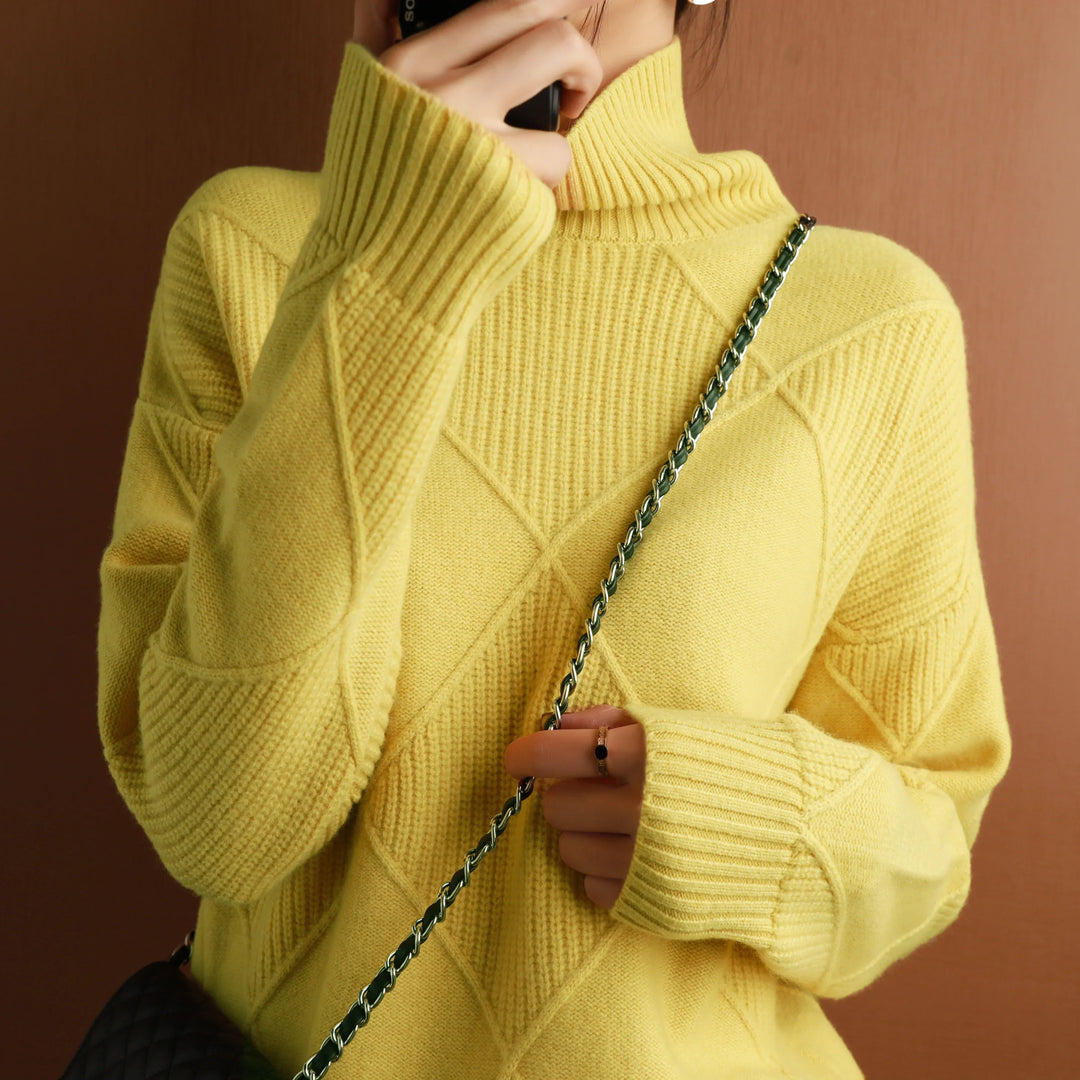 Talisa | Argyle Turtleneck Sweater