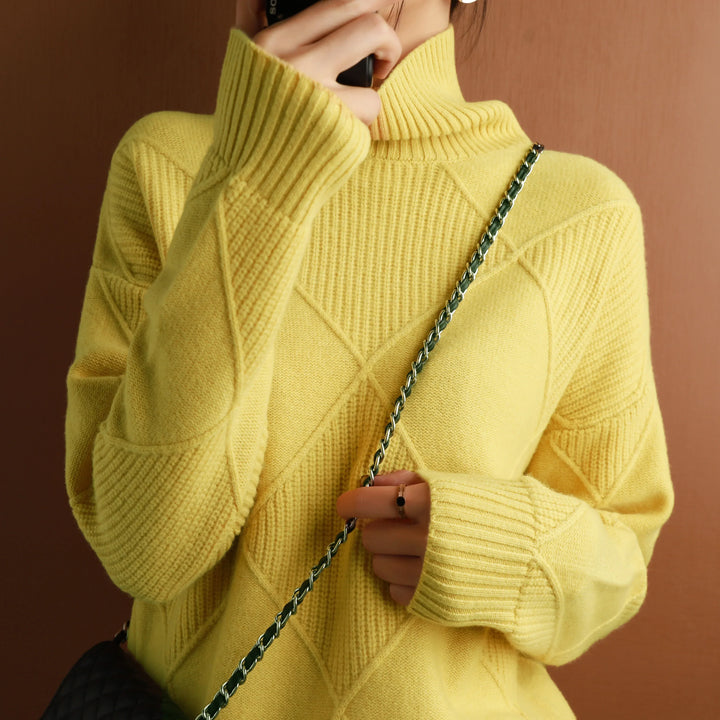 Talisa | Argyle Turtleneck Sweater