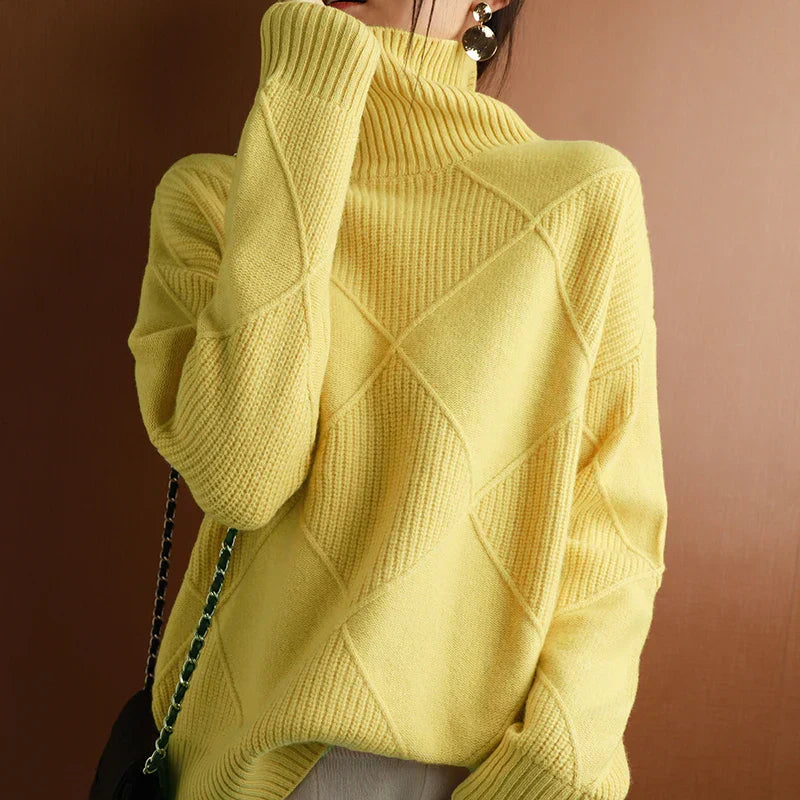 Talisa | Argyle Turtleneck Sweater