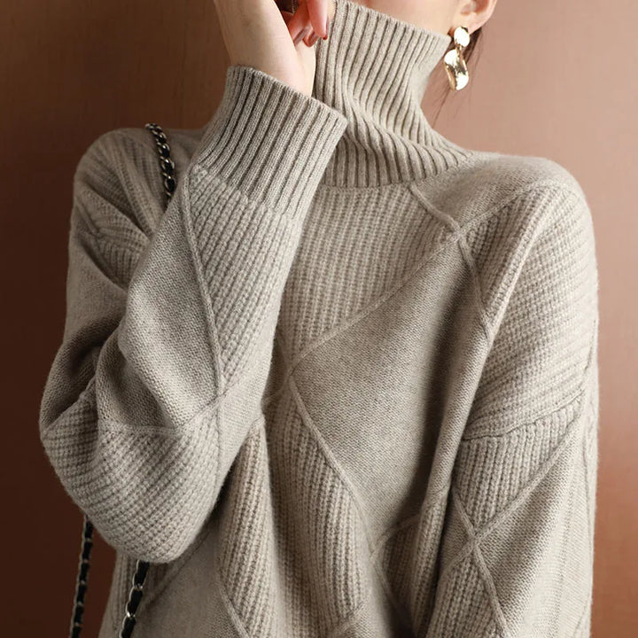 Talisa | Argyle Turtleneck Sweater