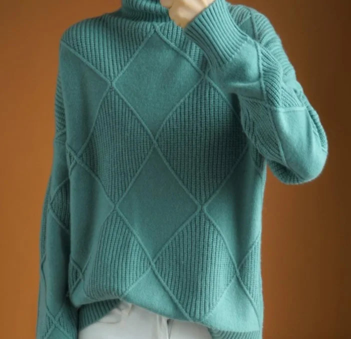 Talisa | Argyle Turtleneck Sweater
