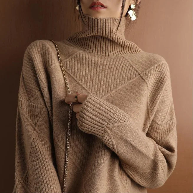 Talisa | Argyle Turtleneck Sweater